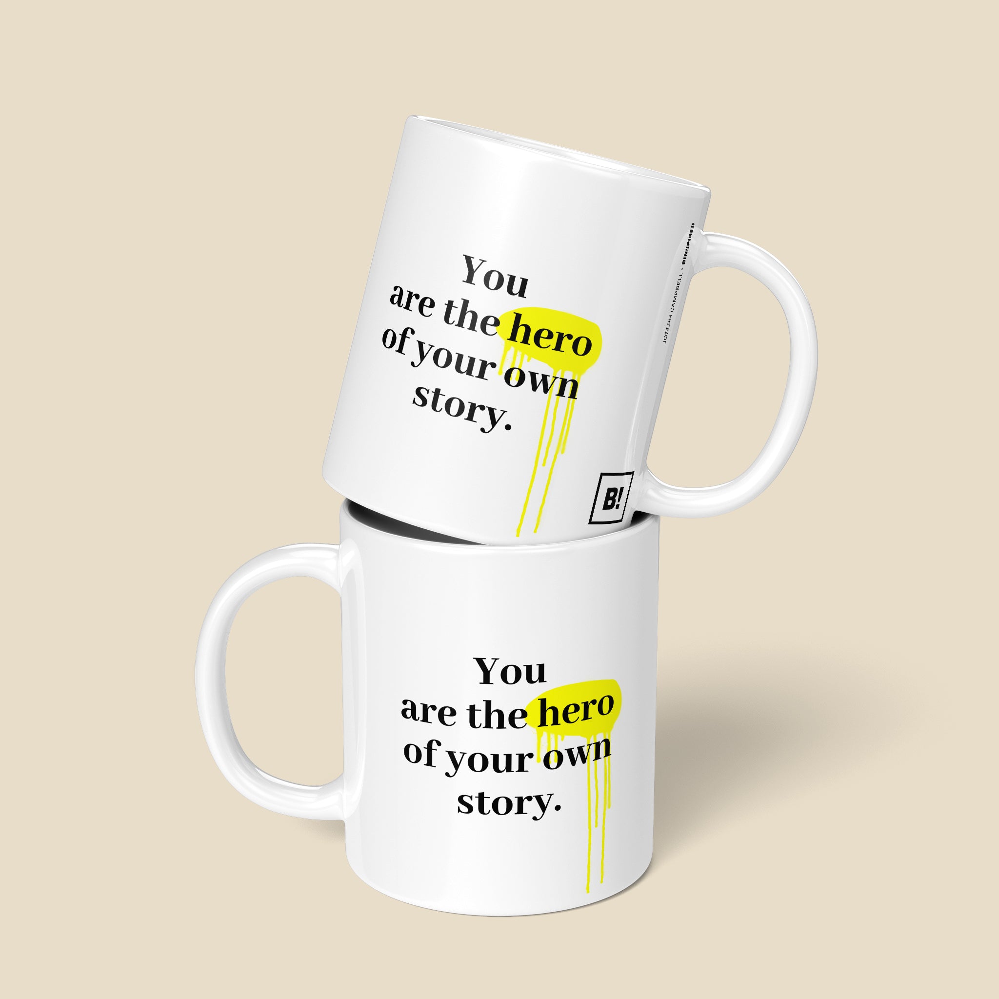 Be inspired by Oprah Winfrey's famous quote, "You get in life what you have the courage to ask for" on this 11oz white glossy coffee mug with a front and back view.