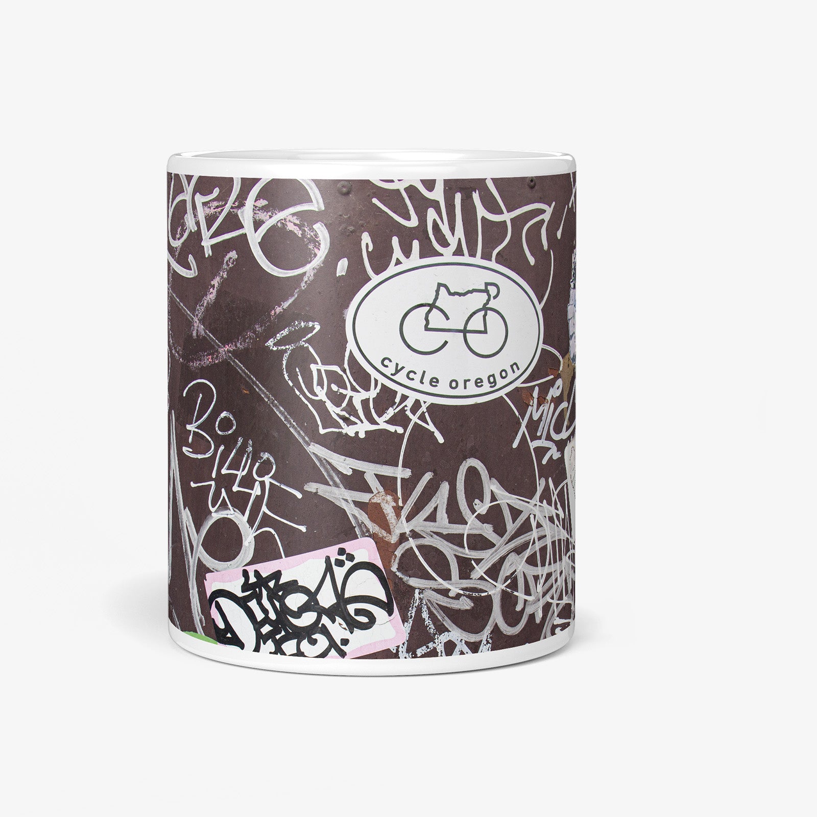 Be inspired by our Urban Art Coffee Mug "Hack Attakk - No1" from Chiang Mai. This mug features an 11oz size with a front view.