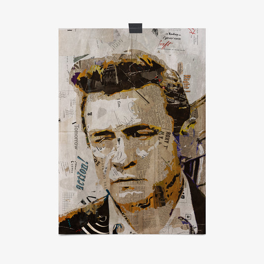 Be inspired by our iconic collage portrait art print of Johnny Cash. This artwork was printed using the giclée process on archival acid-free paper, capturing its timeless beauty in every detail.