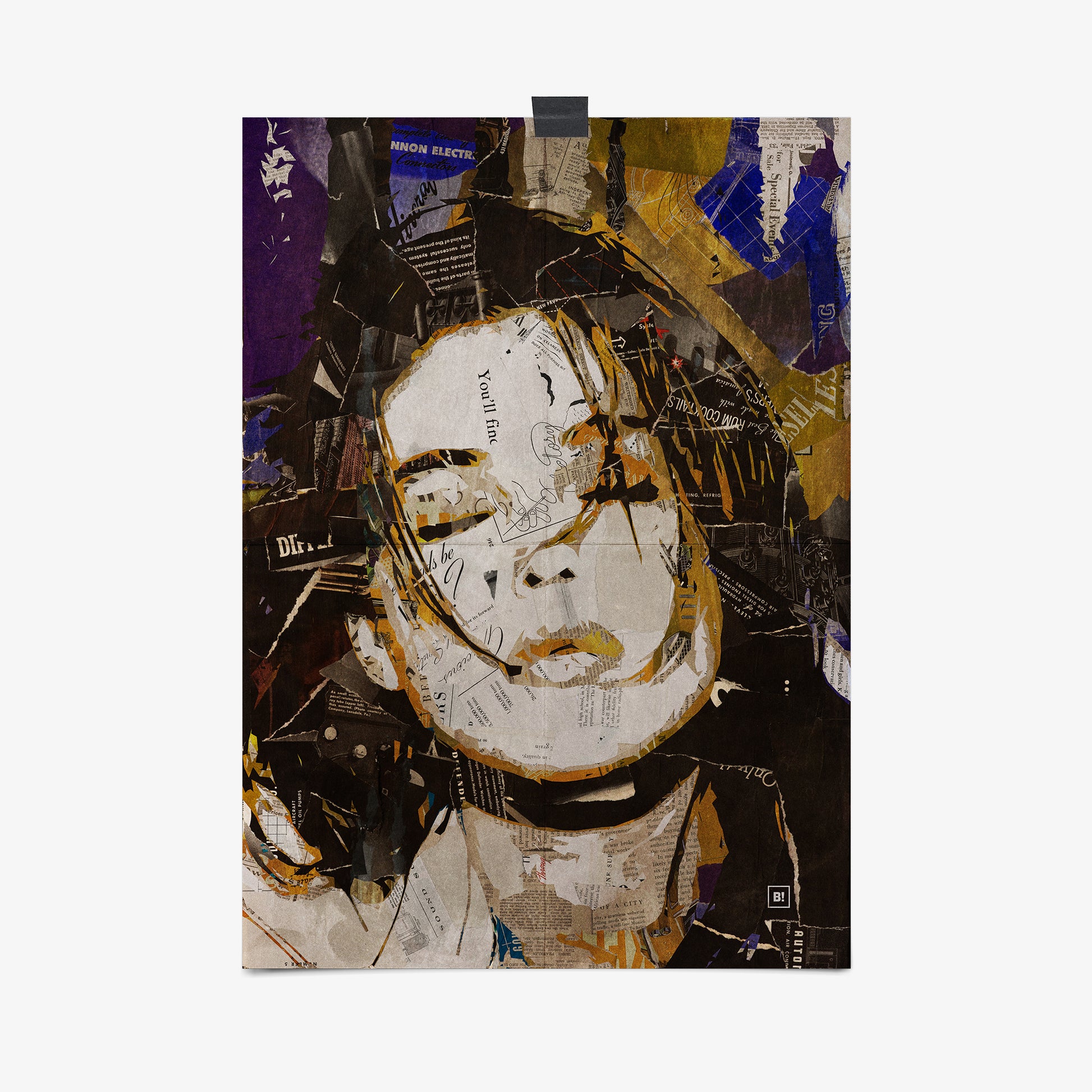 Be inspired by our iconic collage portrait art print of Monica Bellucci. This artwork was printed using the giclée process on archival acid-free paper, capturing its timeless beauty in every detail.