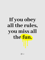 If You Obey The Rules You Miss All The Fun