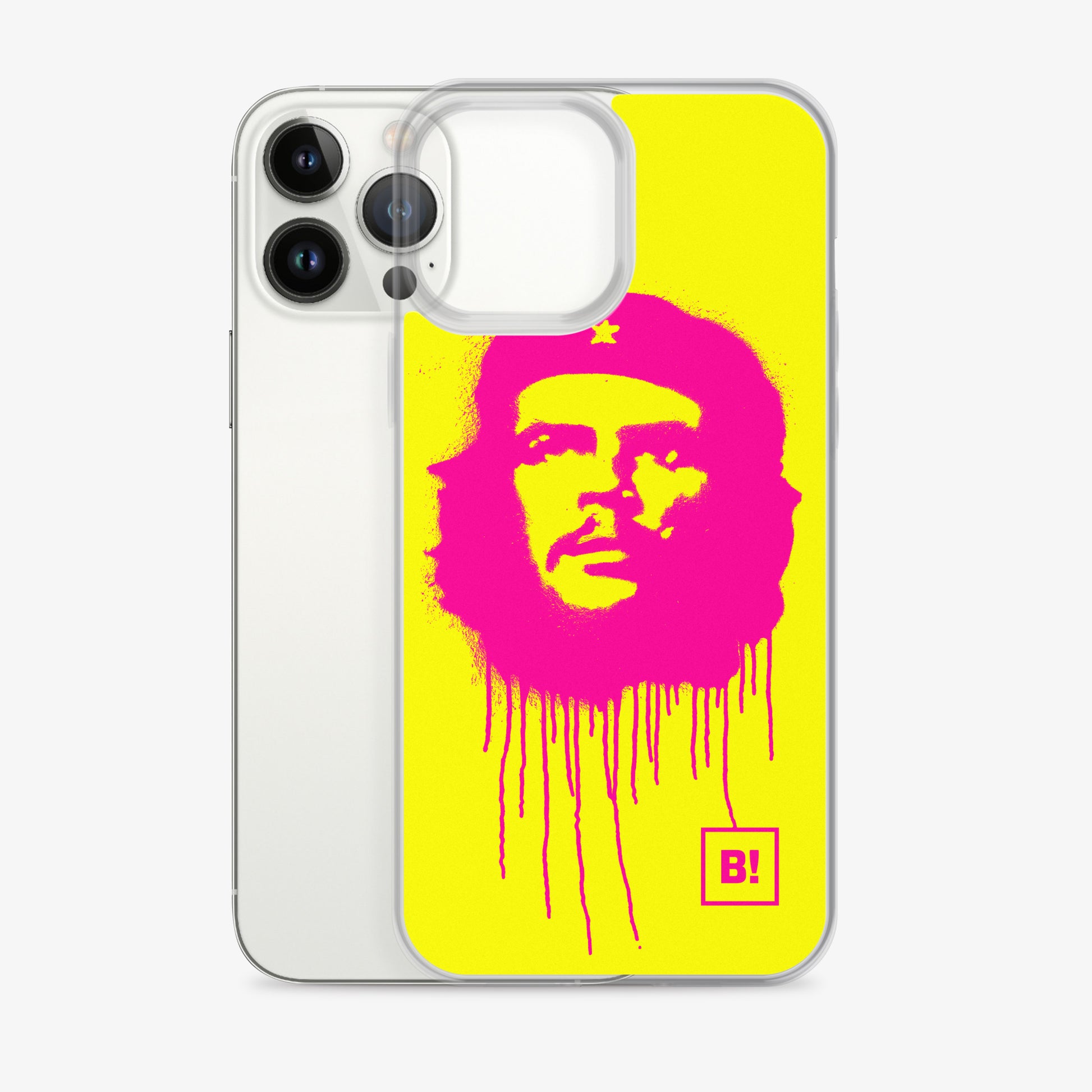 Binspired Ernesto "Che" Guevara - Pop Magenta - iPhone 13 Pro Max Clear Case with Phone