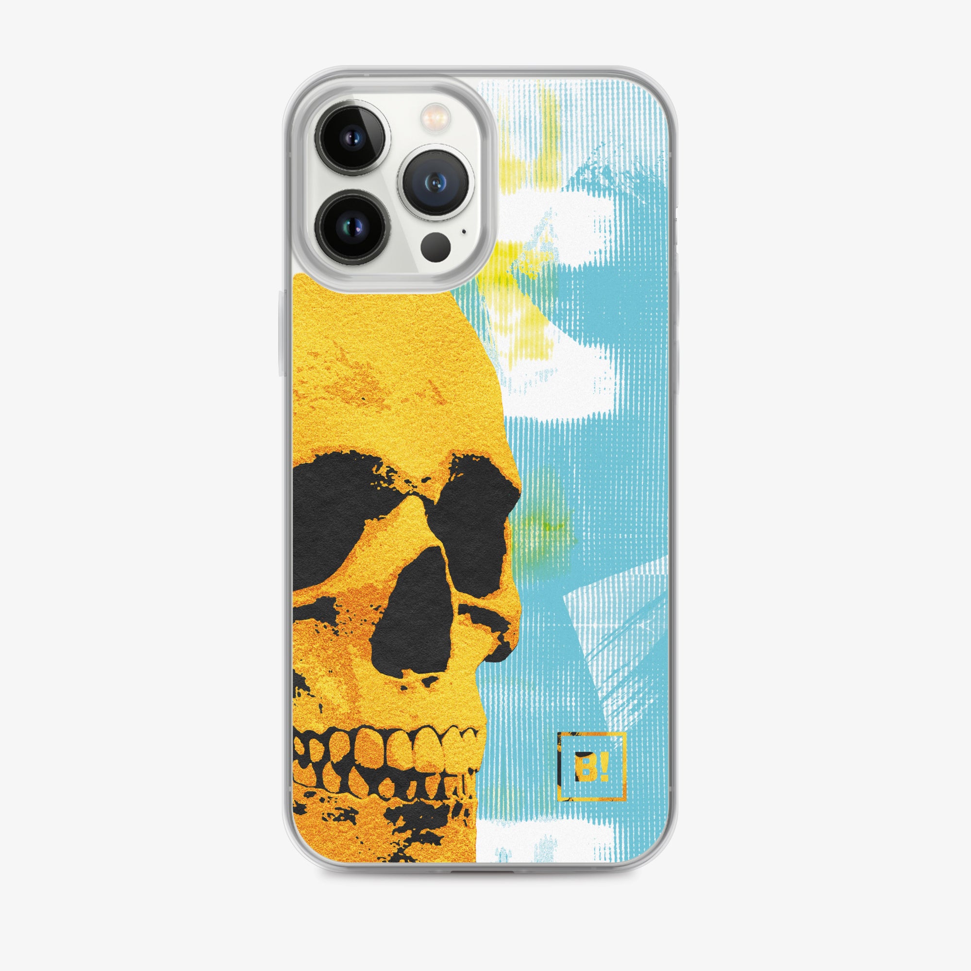 Binspired Golden Skulls High Five - Pop Art - iPhone 13 Pro Max Clear Case