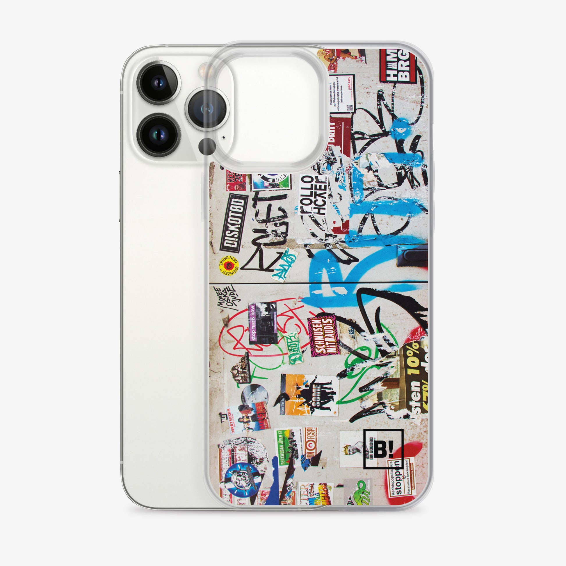 Binspired Schmusen mit Raudis Urban Art iPhone 13 Pro Max Case with Phone